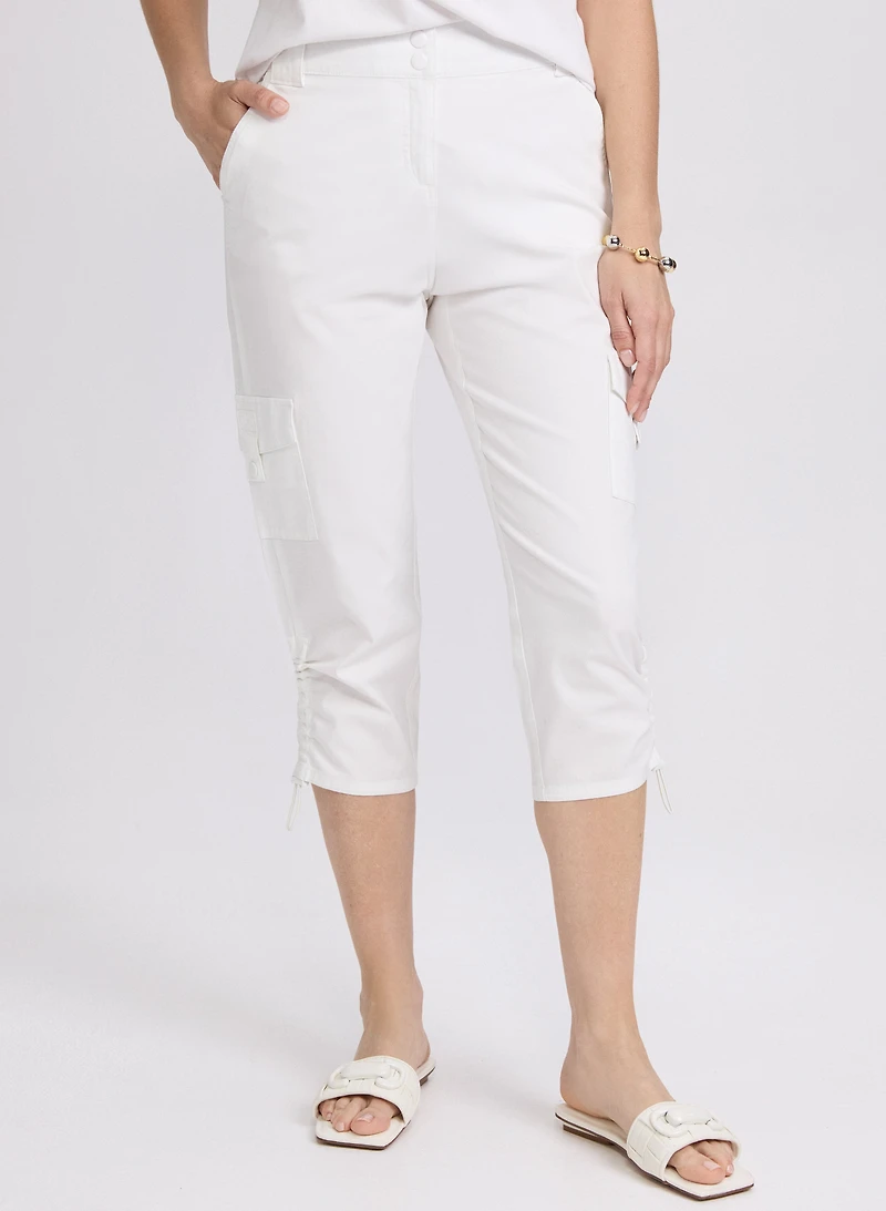Pantalon cargo avec cordons de serrage à l'ourlet