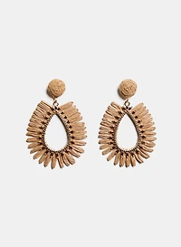 Raffia Teardrop Earrings