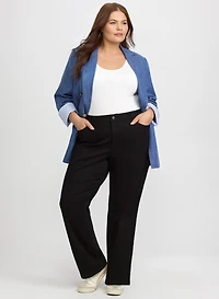 Tencel Denim Blazer & Straight-Leg Jeans