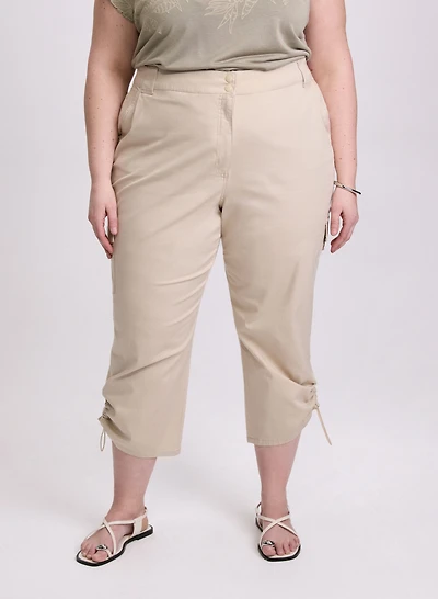 Drawstring Hem Capris