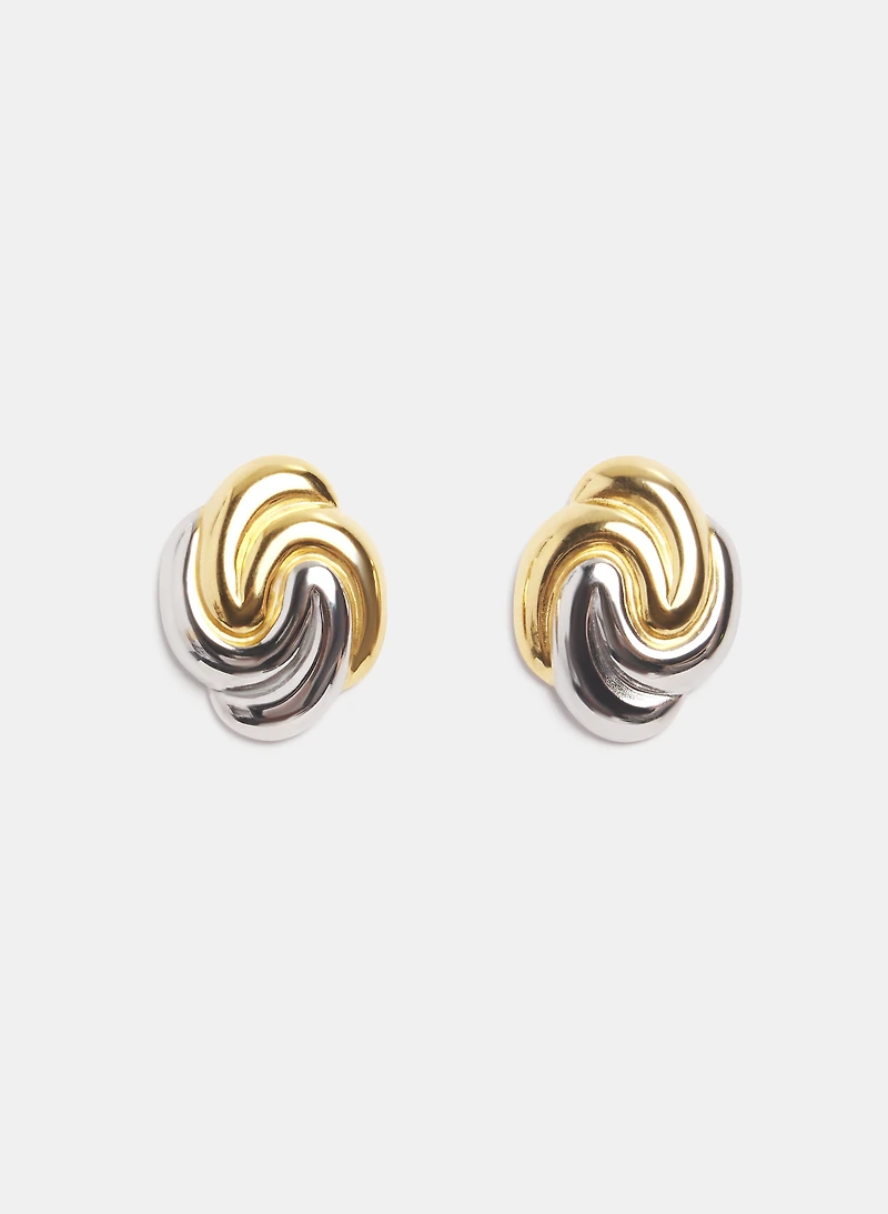 Knot Button Earrings