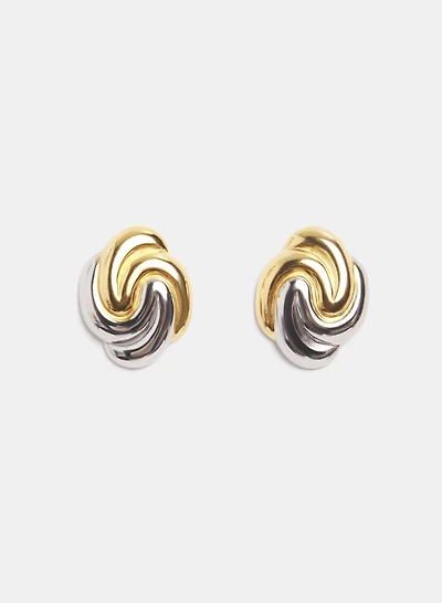 Knot Button Earrings