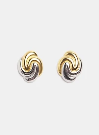 Knot Button Earrings