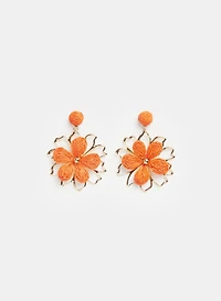 Floral Raffia Earrings