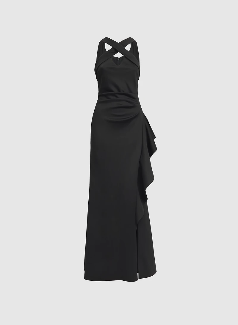 Robe ajustée à col licou