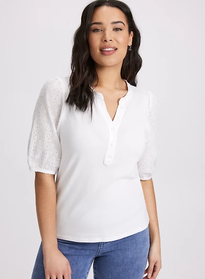 T-shirt en coton et modal