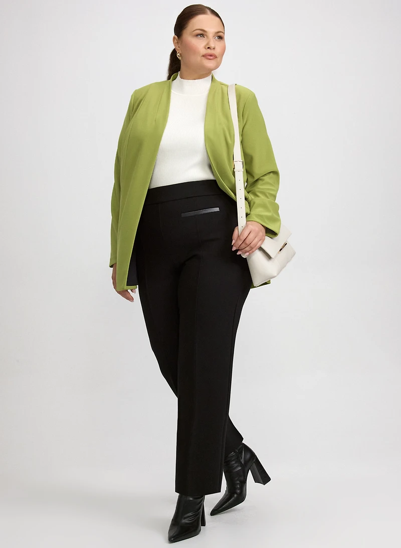 Open Front Jacket & Ava Straight-Leg Pants
