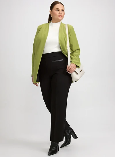 Open Front Jacket & Ava Straight-Leg Pants