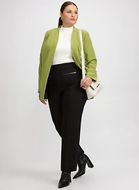 Open Front Jacket & Ava Straight-Leg Pants