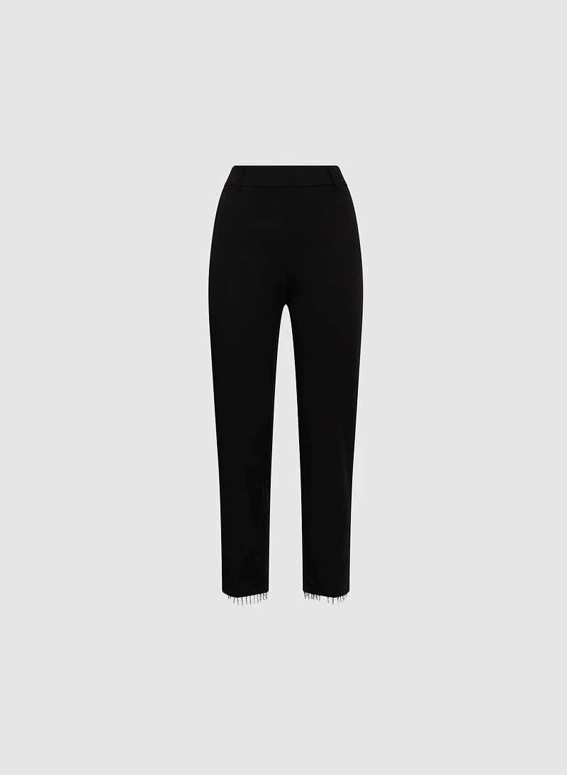 Pantalon Emma à franges en cristaux