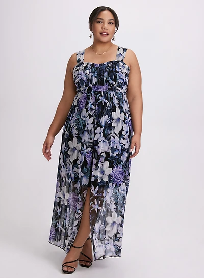 Floral Mesh Dress
