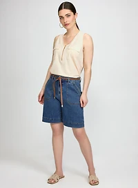 Half-Zip Slub Cami