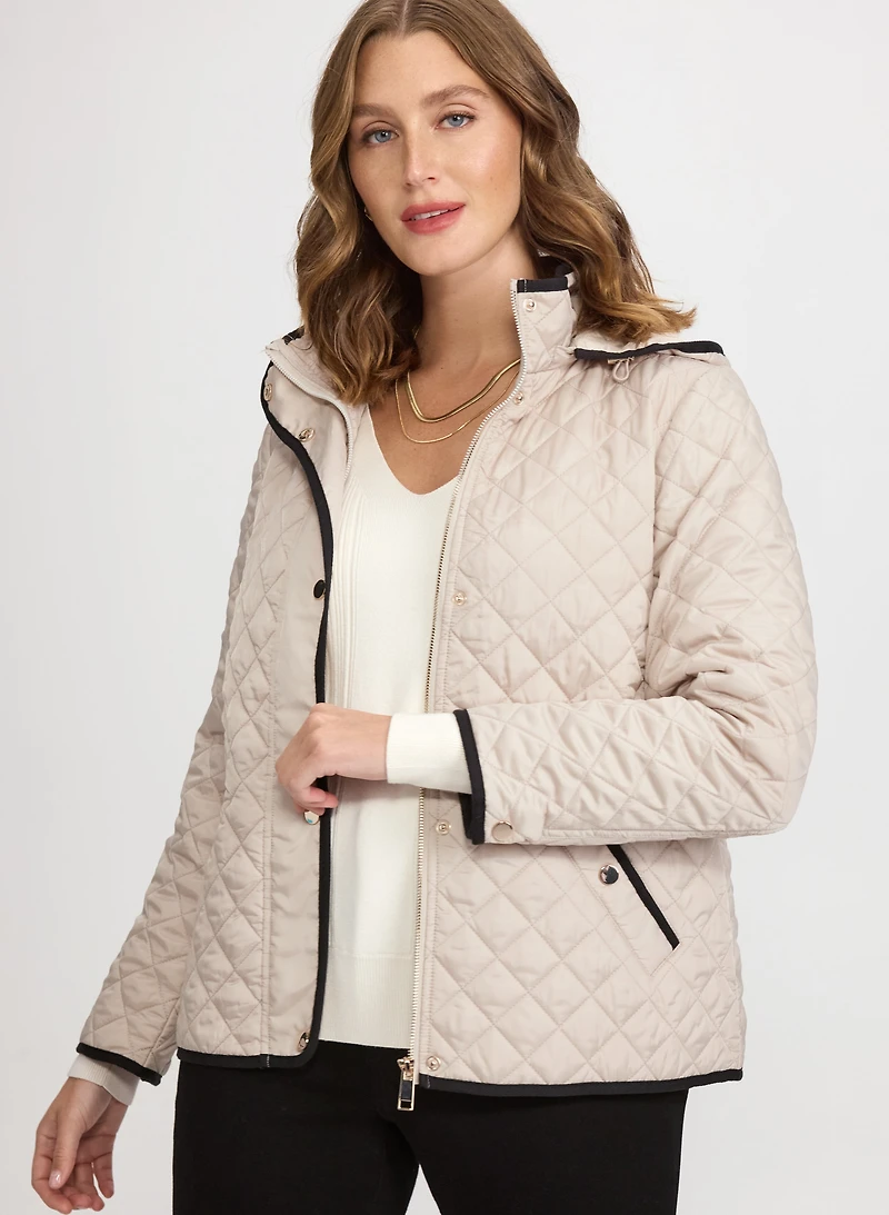 Diamond Quilted Coat
