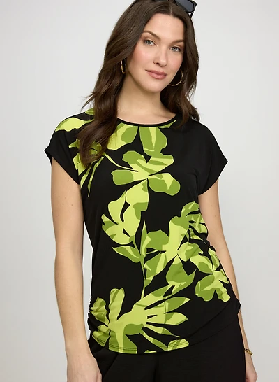 Haut à imprimé floral