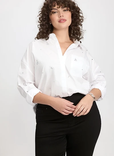 Joseph Ribkoff - Crystal Cluster Embellished Blouse