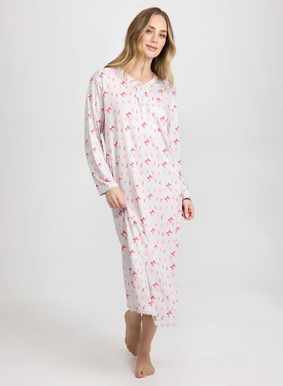 Bow Print Night Gown