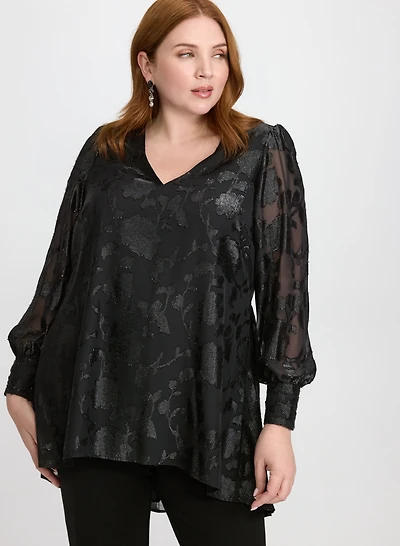 Floral Burnout Tunic
