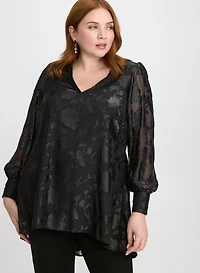 Floral Burnout Tunic