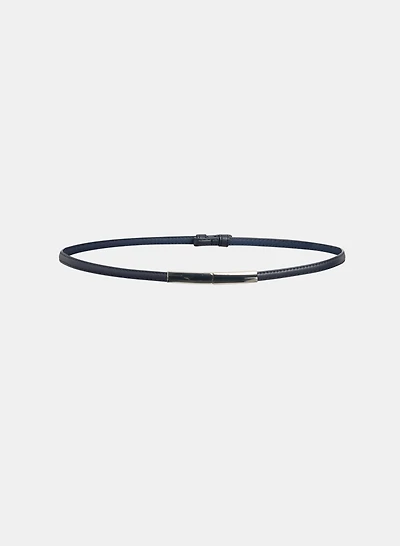 Ceinture mince en cuir végane