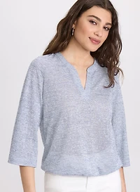 Haut à encolure fendue en tricot