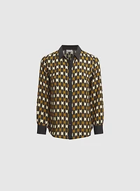 Geometric Print Blouse