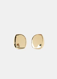 Metal Button Earrings