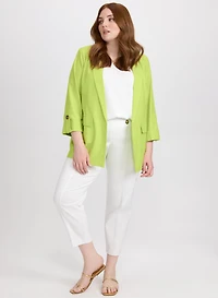 Blazer en mélange de lin et pantalon Sofia à jambe étroite