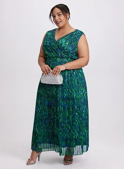 Robe maxi plissée