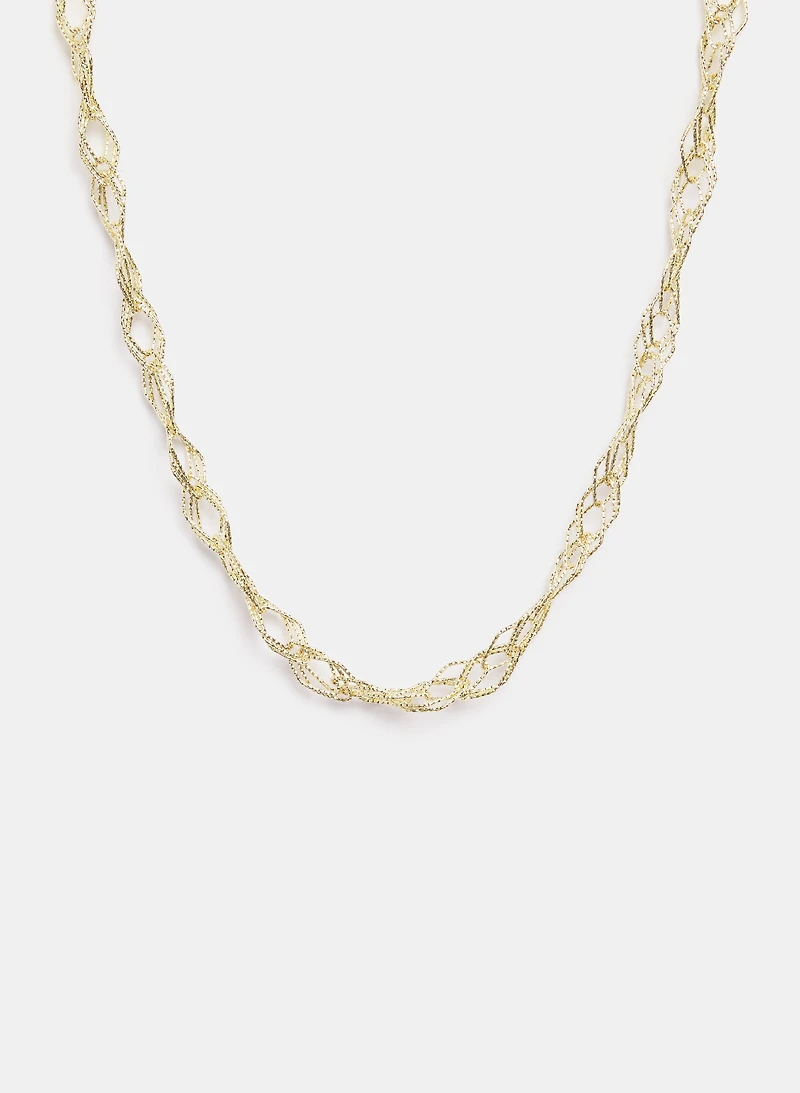 Layered Barrel Pendant Necklace