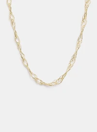 Layered Barrel Pendant Necklace