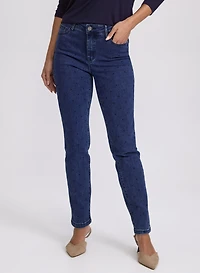 Rhinestone Embellished Jeans