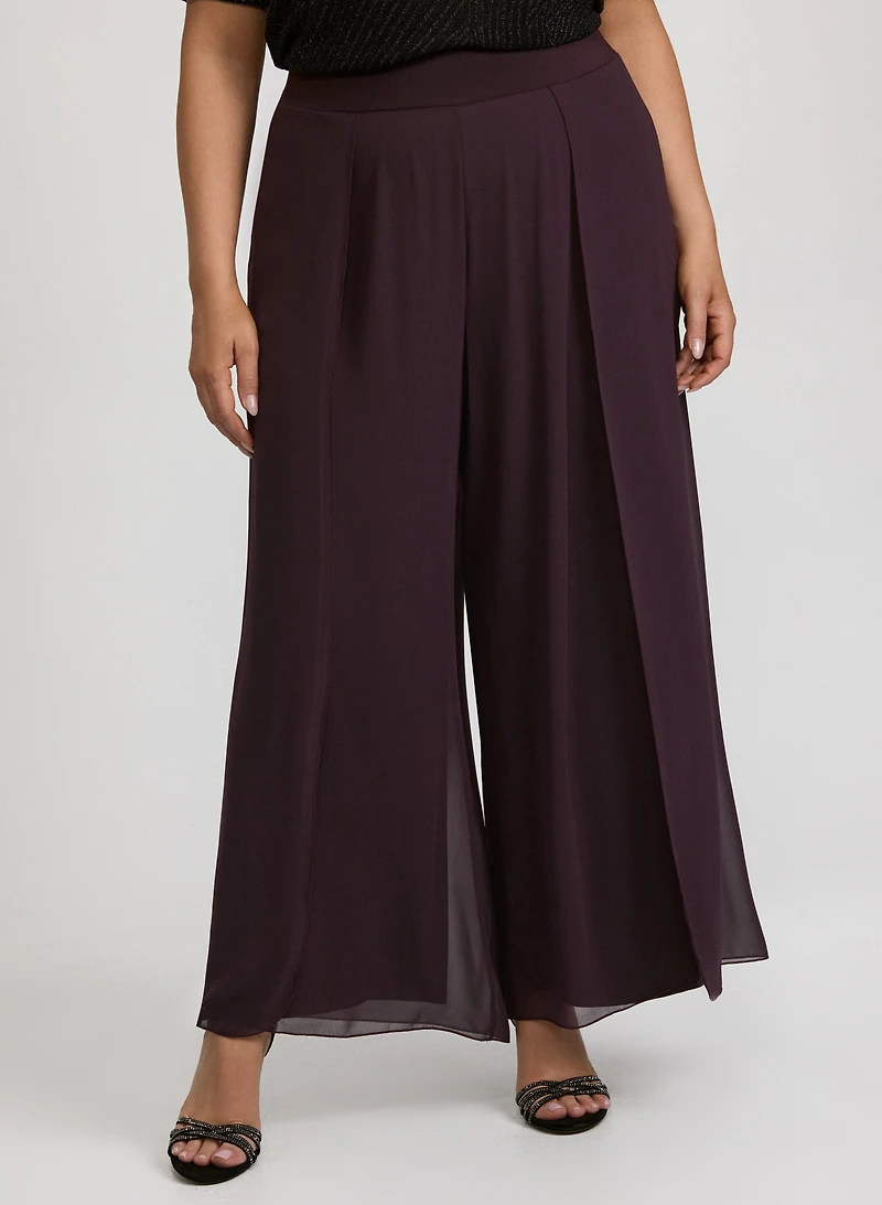 Chiffon Overlay Pants