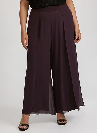 Chiffon Overlay Pants
