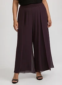 Chiffon Overlay Pants
