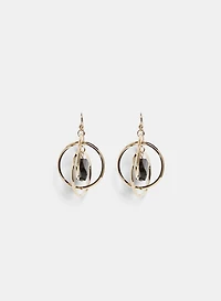 Triple Ring Drop Earrings