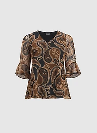 Paisley Mesh Top