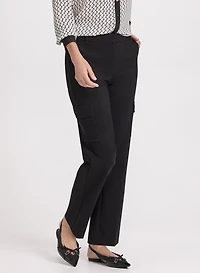 Pantalon Emma style cargo à jambe droite – court