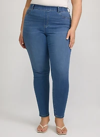 Jean à enfiler jambe étroite