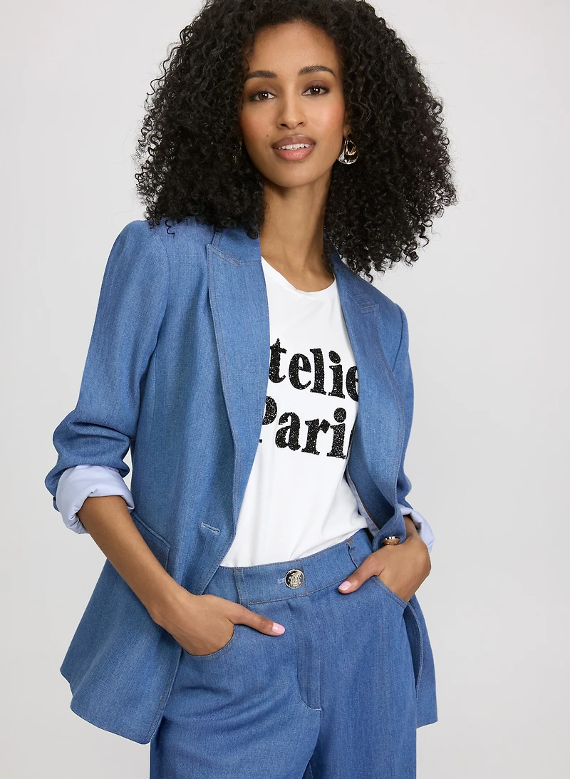 Veste à coutures contrastantes