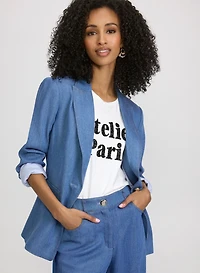 Veste à coutures contrastantes