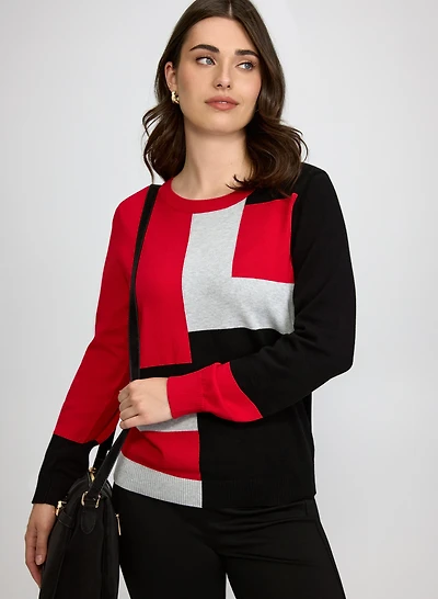Pull à blocs de couleurs