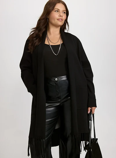 Fringe Colour Block Cardigan