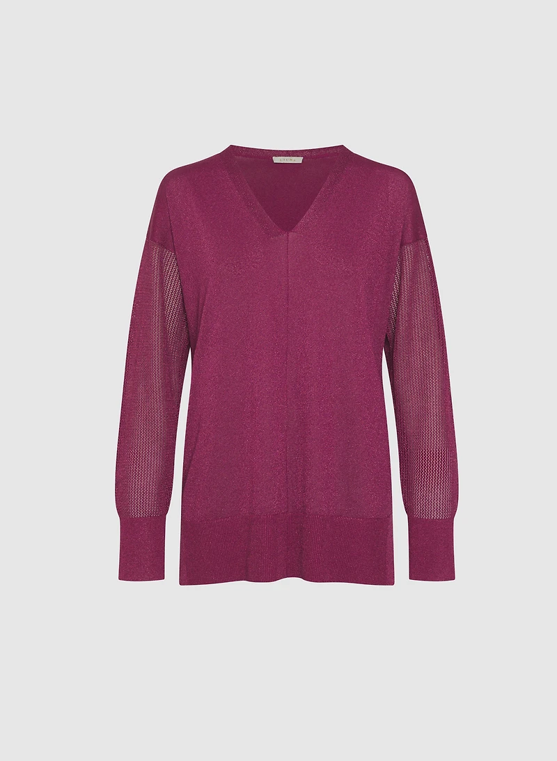 Lurex V-Neck Sweater