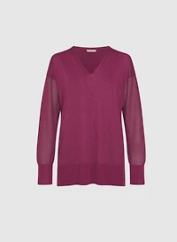 Lurex V-Neck Sweater