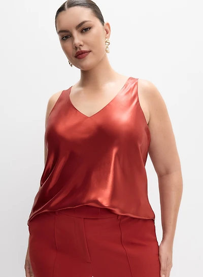 Metallic Lamé Tank Top