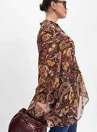 Blouse paisley en chiffon