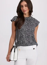 Floral Flutter Sleeve Top