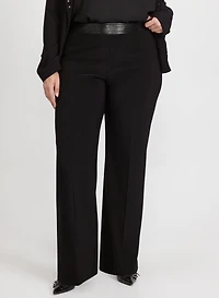 Joseph Ribkoff - Vegan Leather Trim Pants