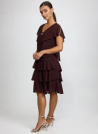 Tiered Chiffon Dress