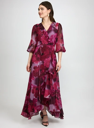 Robe fleurie en chiffon